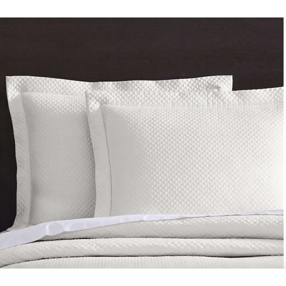 NWT's Pure Parima Diamond King/Cal King Quilted Coverlet Set in Ivory $375